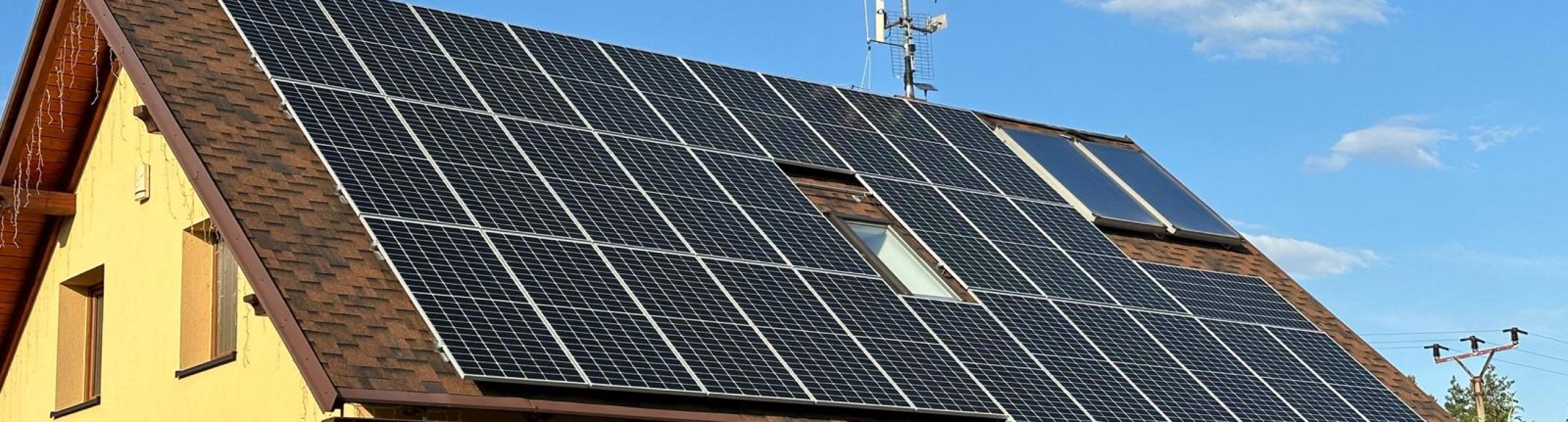 Herálec 13,05 kWp, baterie 17,4 kWh